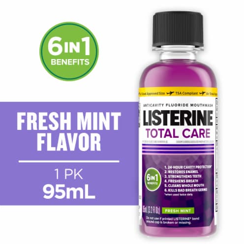Listerine Total Care Fresh Mint Anticavity Mouthwash Perspective: front