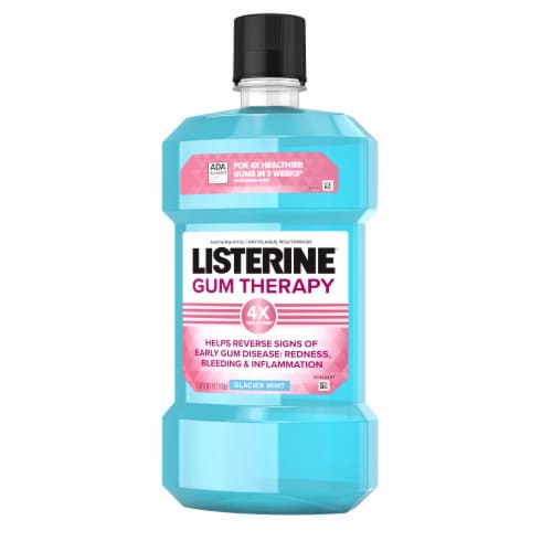 Listerine® Gum Therapy Antigingivtis Mouthwash Glacier Mint Perspective: front