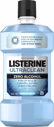 Listerine® UltraClean® Zero Alcohol Artic Mint Mouthwash Perspective: front