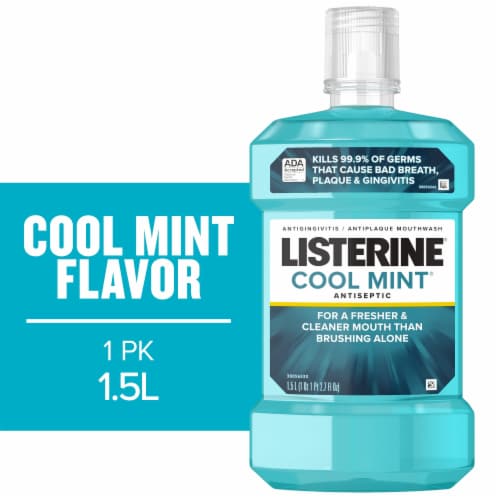 Listerine Cool Mint Antiseptic Mouthwash Perspective: front