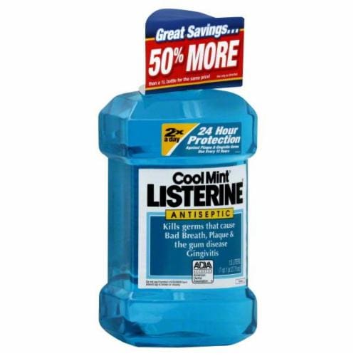 Listerine Cool Mint Antiseptic Mouthwash Perspective: front