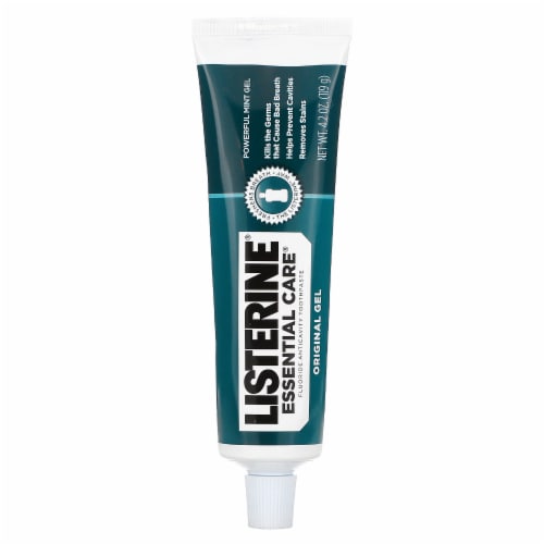 Listerine® Essential Care Powerful Mint Flouride Gel Toothpaste Perspective: front