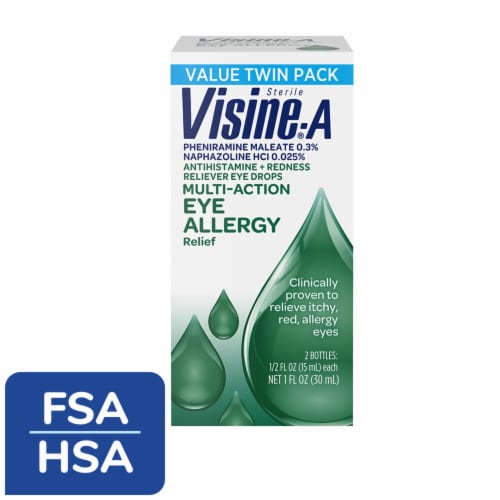 Visine® VisineA MultiAction Allergy Relief Eye Drops, 2 ct / 0.5 fl