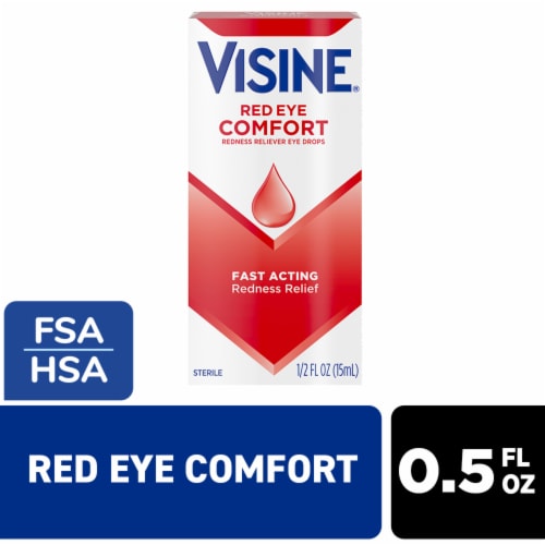 Visine Red Eye Comfort Redness Relief Eye Drops Perspective: front