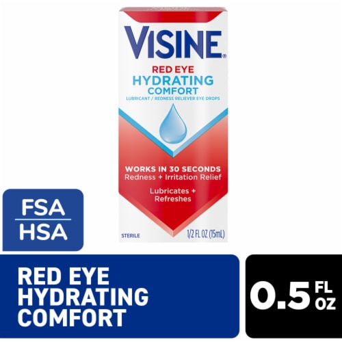 Visine Redness + Irritation Relief Eye Drops Polyethylene Glycol 400 & Tetrahydrozoline HCl Perspective: front