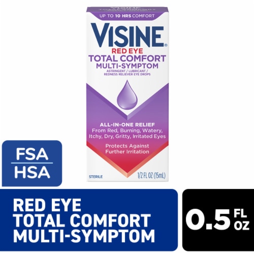 Visine All-In-One Relief Eye Drops Polyethylene Glycol 400, Tetrahydrozoline HCl & Zinc Sulfate Perspective: front