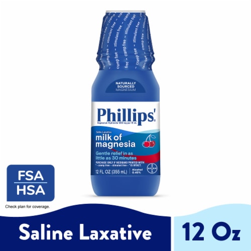 Phillips Milk of Magnesia Liquid Magnesium Laxative, Original 12 oz 