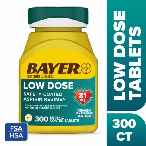 Bayer® Low Dose Saftety Coated 81mg Asprin Tablets, 300 ct Kroger