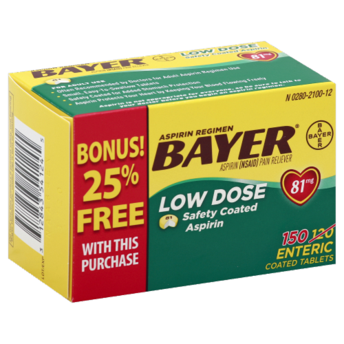 Bayer Low Dose Bonus Pack 81mg Perspective: front