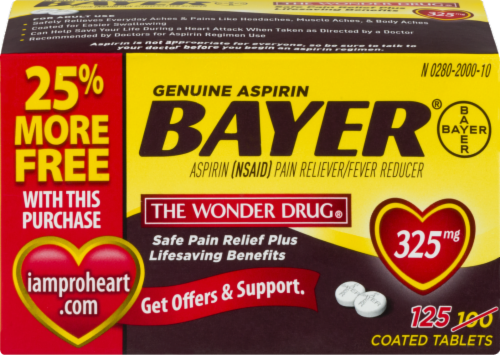 Bayer Aspirin Tablets Bonus Perspective: front