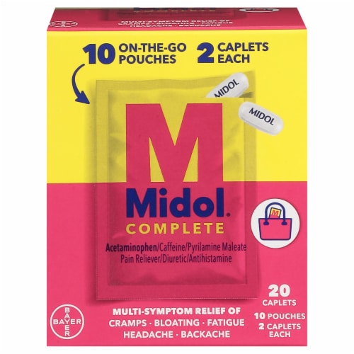 Midol® Complete Multi-Symptom Relief Caplets Perspective: front