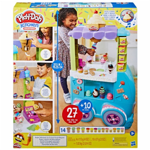 Play-Doh Kitchen Creations, Super Ultimate Ice Cream Truck Playset, 1 ...