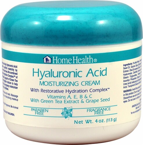 Home Health  Hyaluronic Acid Moisturizing Cream Fragrance Free Perspective: front