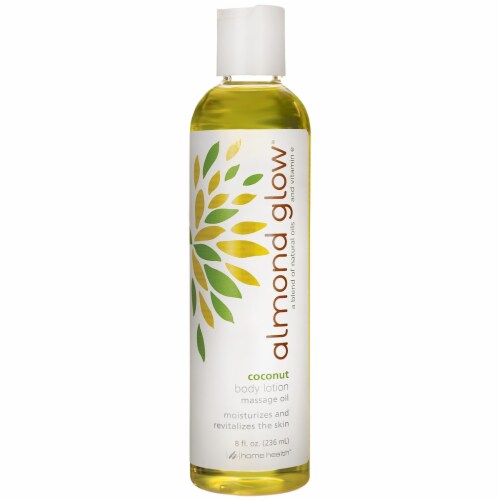Home Health Almond Glow Coconut Skin Oil Perspective: front
