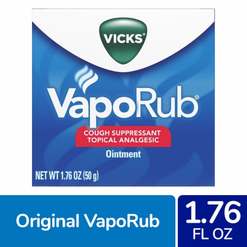 Vicks® VapoRub® Original Cough Suppressant Topical Analgesic Ointment, 1.76  oz - Fry's Food Stores