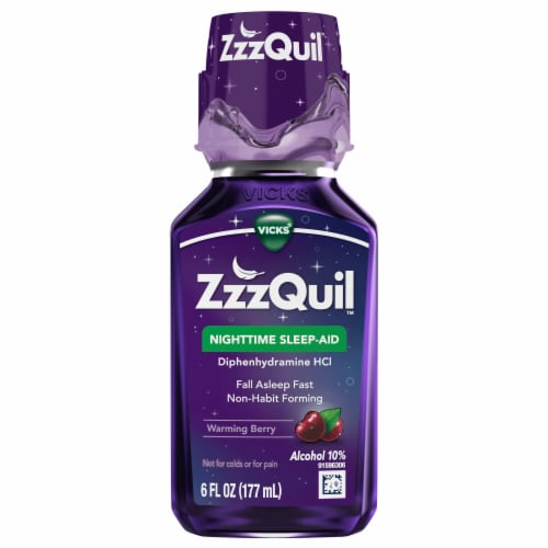 Vicks® ZzzQuil™ Warming Berry Nighttime Sleep-Aid Liquid Perspective: front