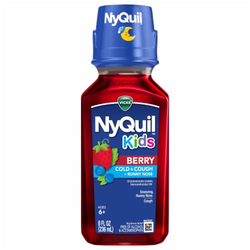 Vicks NyQuil™ Children's Cherry Flavor Cold & Cough Multi-Symptom Relief Liquid Perspective: front
