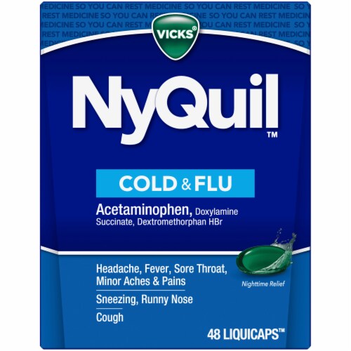 Vicks NyQuil Cold & Flu LiquiCaps Perspective: front
