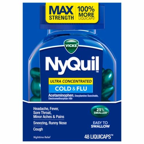 NyQuil™ Ultra Concentrated Cold & Flu Liquicaps™ Perspective: front