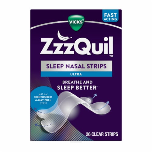 ZzzQuil Sleep Nasal Strips Perspective: front