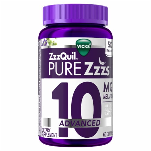 Vicks Sleep Aid Melatonin 10 mg Perspective: front