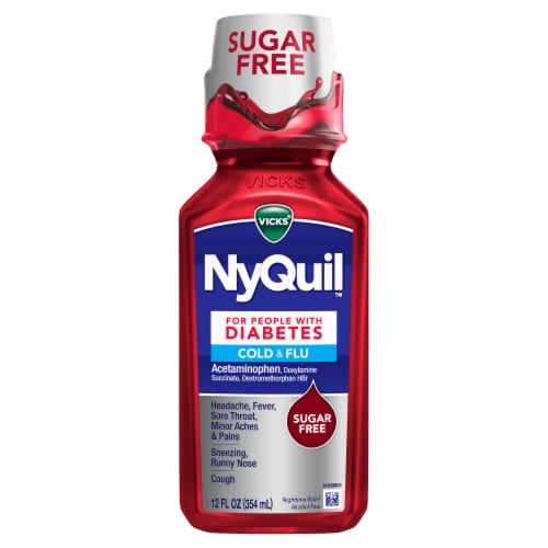 Vicks® NyQuil™ Diabetes Sugar Free Cold & Flu Relief Liquid Perspective: front