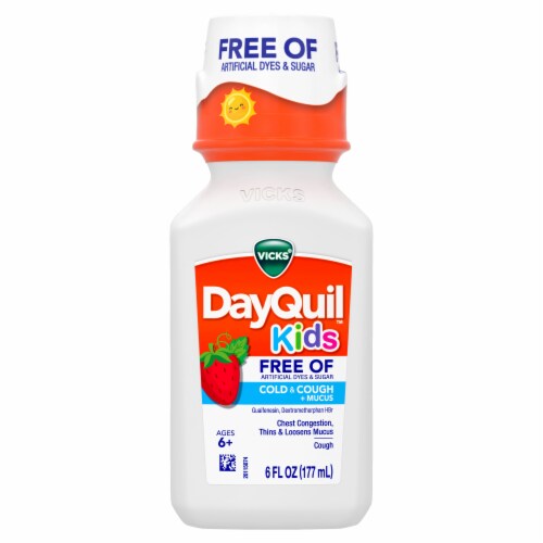 Vicks® DayQuil™ Kids Free Of Cold & Cough Medicine Perspective: front