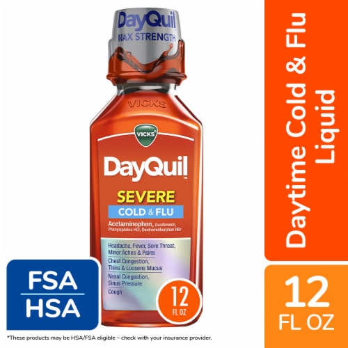 Vicks DayQuil Severe Cold and Flu Medicine Perspective: front