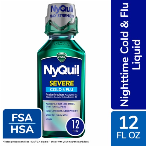 Vicks NyQuil Severe Cold & Flu Liquid Perspective: front