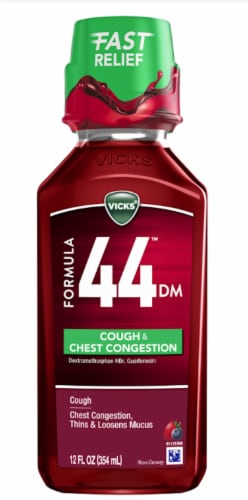 Vicks® Formula 44™ Cough & Chest Congestion Liquid Medicine Perspective: front