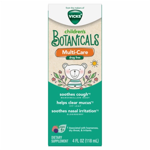 Vicks® Children's Botanicals Berry Flavor Multi-Care Supplement Perspective: front