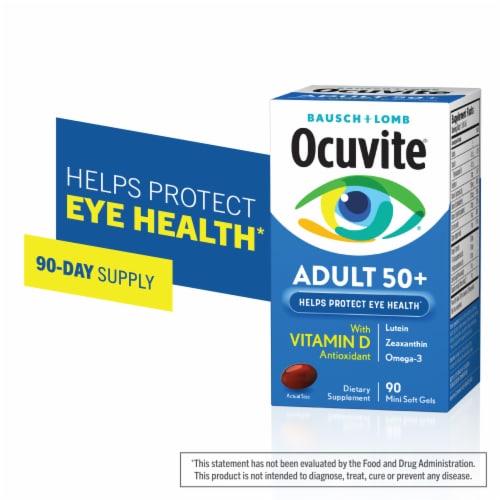 Ocuvite Adult 50+ Eye Vitamin & Mineral Supplement Mini Gels Perspective: front