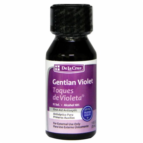 De La Cruz® Toques De Violeta® Gentian Violet First Aid Antiseptic Perspective: front