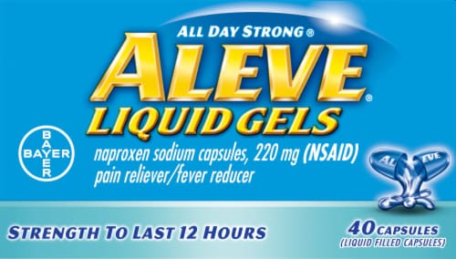 Aleve Liquid Gels 220mg Perspective: front