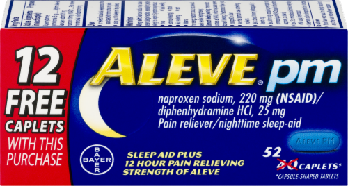 Aleve PM Naproxen Sodium Caplets 220 mg Perspective: front