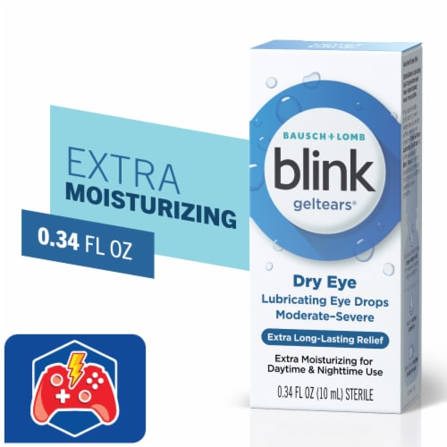 Blink GelTears Eye Drops Instantly Soothing Moisturizing & Extra Long-Lasting Perspective: front