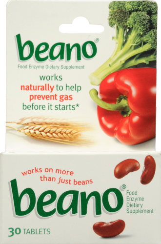 Beano Food Enzyme Tablets Perspective: front