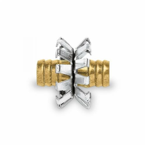 Gilmour 7005714 Heavy Duty 0.625 in. Brass Threaded Male Clinch Hose Mender Perspective: front