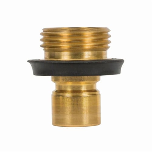 Gilmour 7006023 Heavy Duty Brass Threaded Male Quick Connector Perspective: front