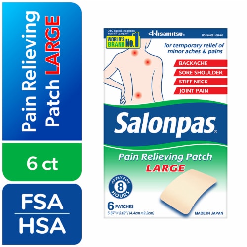 Salonpas® Large Pain Relieving Patches Perspective: front