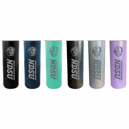 North Dakota State Bison 20 oz Insulated Stainless Steel Skinny Tumbler Choice of Color Navy Perspective: front