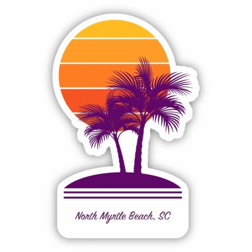 North Kingstown Rhode Island Souvenir 4 Inch Vinyl Decal Sticker Palm design Perspective: front