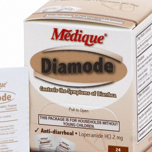 Medique Antidiarrheal,Loperamide HCl USP,PK24 20064 Perspective: front