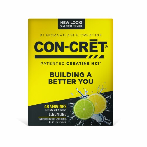 CON-CRET Lemon Lime Creatine Powder Perspective: front