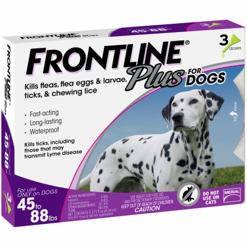 Frontline® Plus for Large Dogs Flea and Tick Support Perspective: front