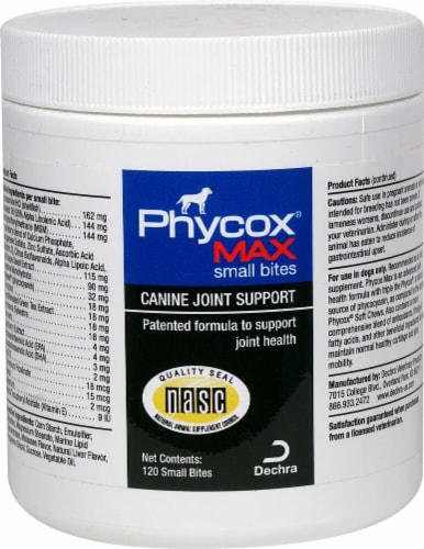 Phycox Max Small Bites Canine Joint Support Supplement Perspective: front