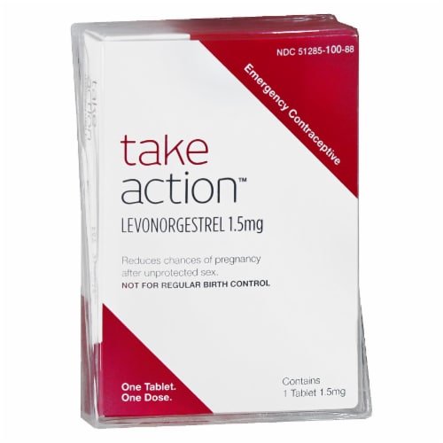 Take Action Emergency Contraceptive 1.5mg Perspective: front