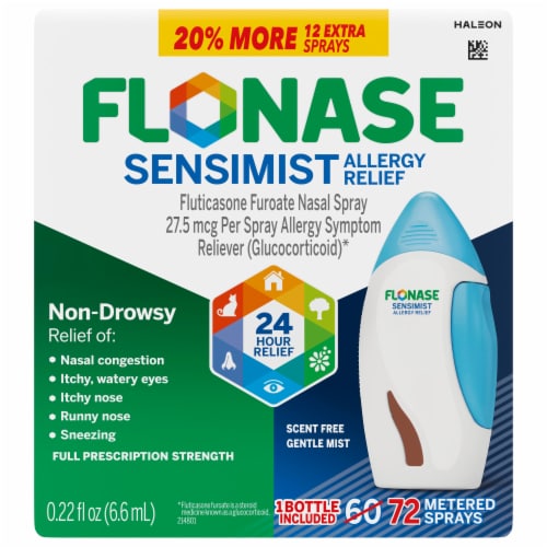 Flonase Sensimist 24 HR Allergy Relief Nasal Spray Perspective: front
