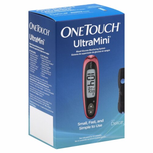 OneTouch UltraMini Pink Glucose Monitoring System Perspective: front