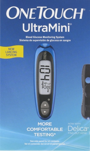 OneTouch UltraMini Blood Glucose Monitoring System Perspective: front